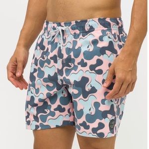 Psycho Tuna Mingo Cano Pacific Bonded Stretch Swim Trunks Pool Shorts Men Sz M